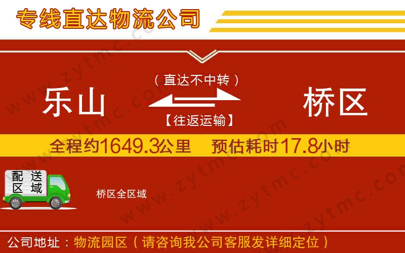 樂山到埇橋區(qū)物流專線