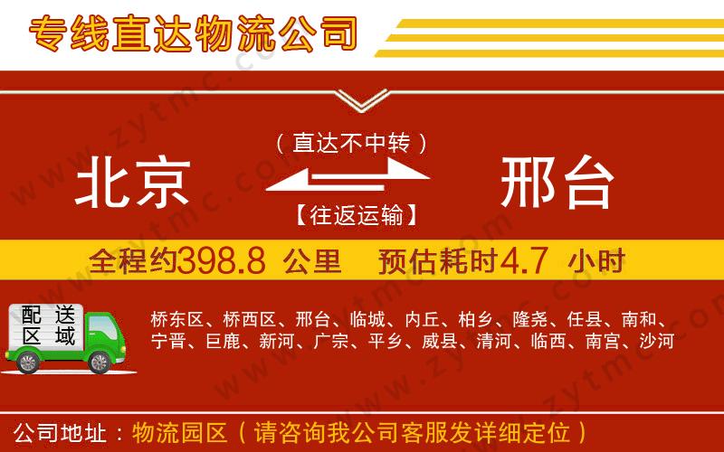北京到邢臺物流專線