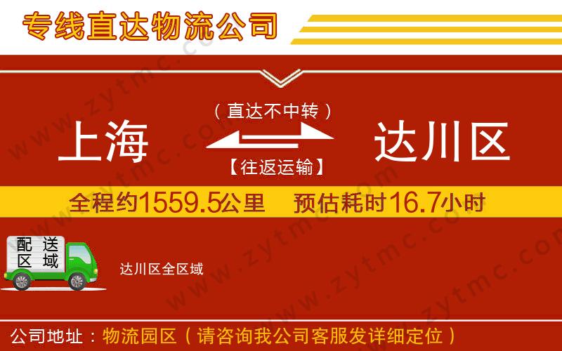 上海到達川區(qū)物流專線