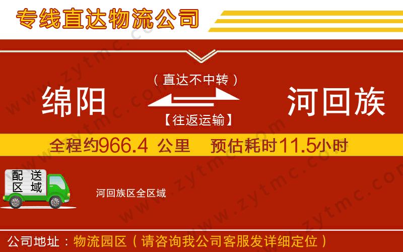 綿陽(yáng)到瀍河回族區(qū)物流專線